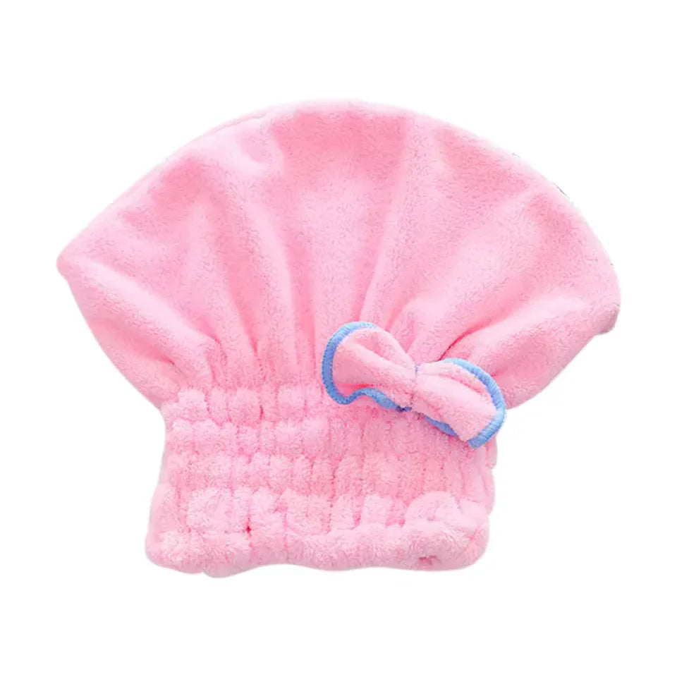 Microfiber Hair Drying Towel Cap - Soft & Absorbent