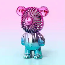 Mini Cartoon Bear Fan - Cute Portable Cooler
