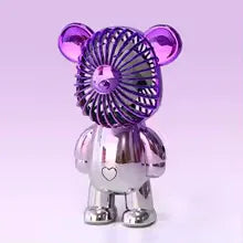 Mini Cartoon Bear Fan - Cute Portable Cooler