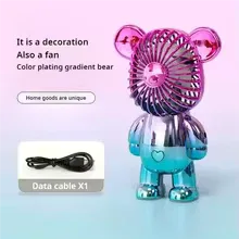 Mini Cartoon Bear Fan - Cute Portable Cooler