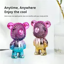Mini Cartoon Bear Fan - Cute Portable Cooler