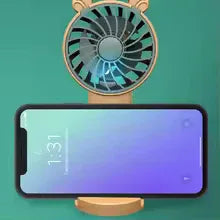 Mini Fan with Phone Stand - Portable & Cute