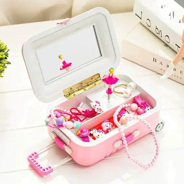 Mini Musical Jewelry Box in Cute Suitcase Design