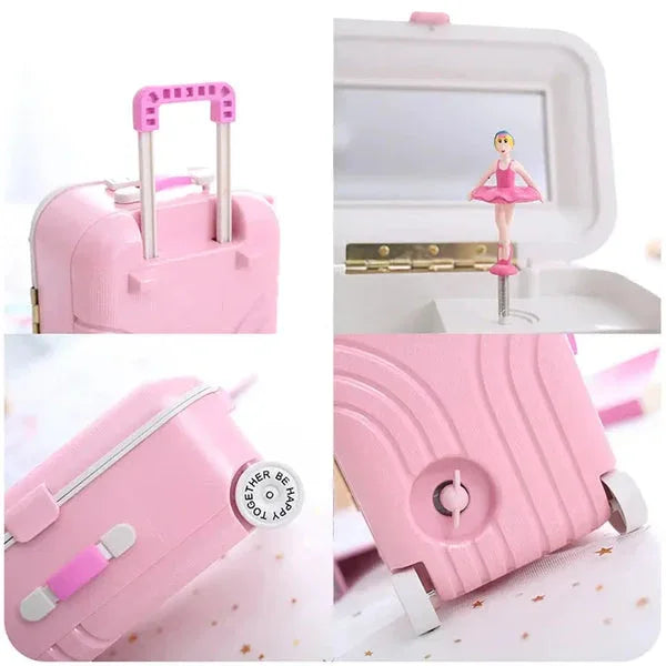 Mini Musical Jewelry Box in Cute Suitcase Design