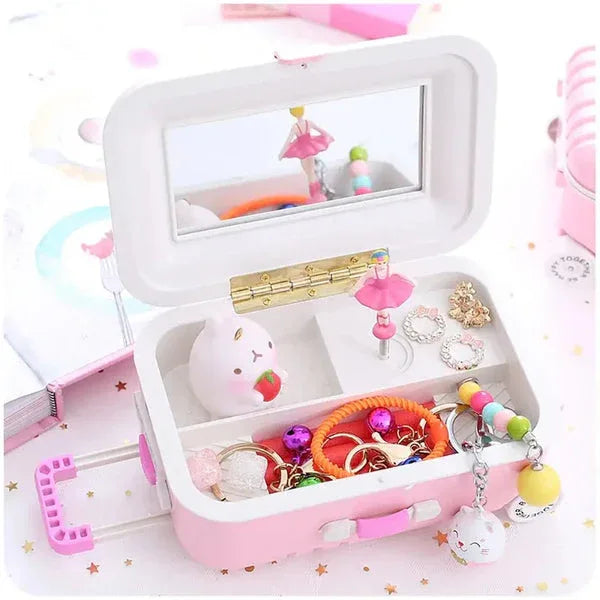 Mini Musical Jewelry Box in Cute Suitcase Design