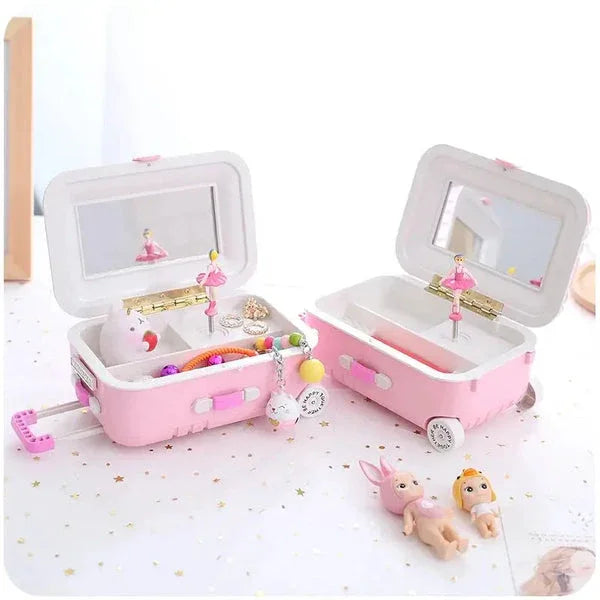 Mini Musical Jewelry Box in Cute Suitcase Design
