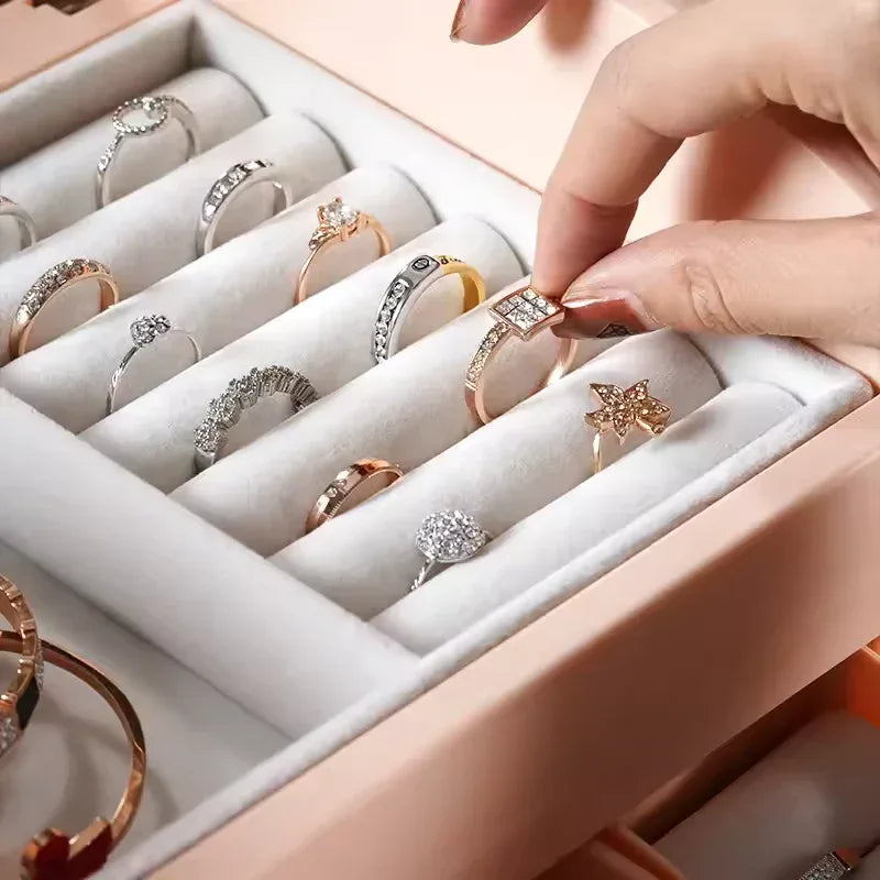 Modern Jewelry Storage Box with Drawers