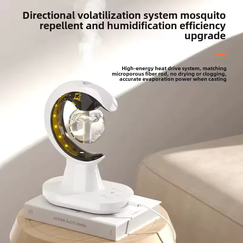 Moon Shaped Humidifier Night Lamp with Mosquito Repellent