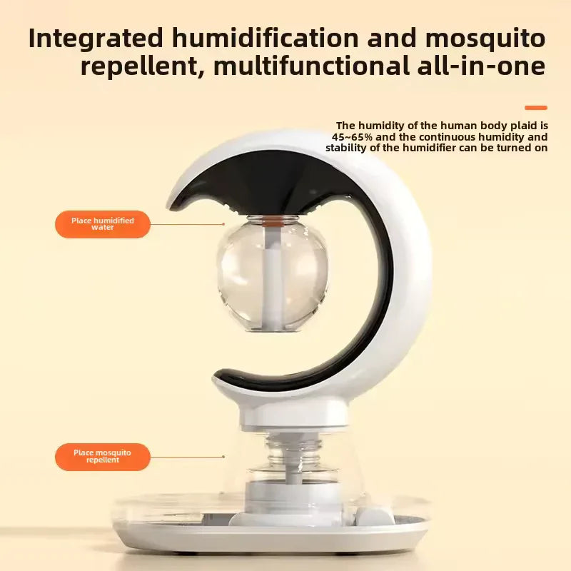 Moon Shaped Humidifier Night Lamp with Mosquito Repellent