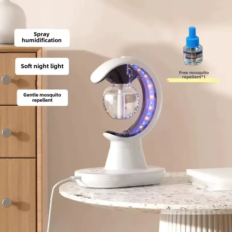 Moon Shaped Humidifier Night Lamp with Mosquito Repellent