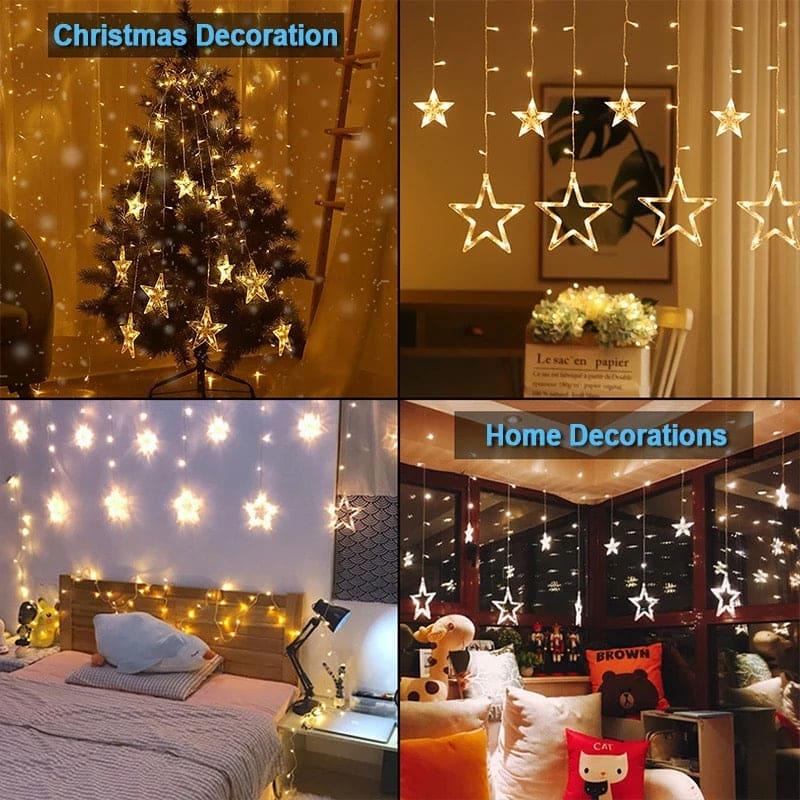 Moon Star Curtain Lights for Home Decor