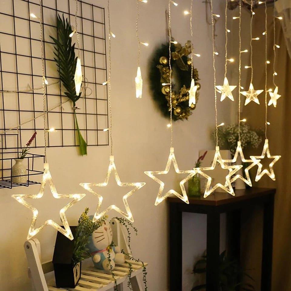 Moon Star Curtain Lights for Home Decor