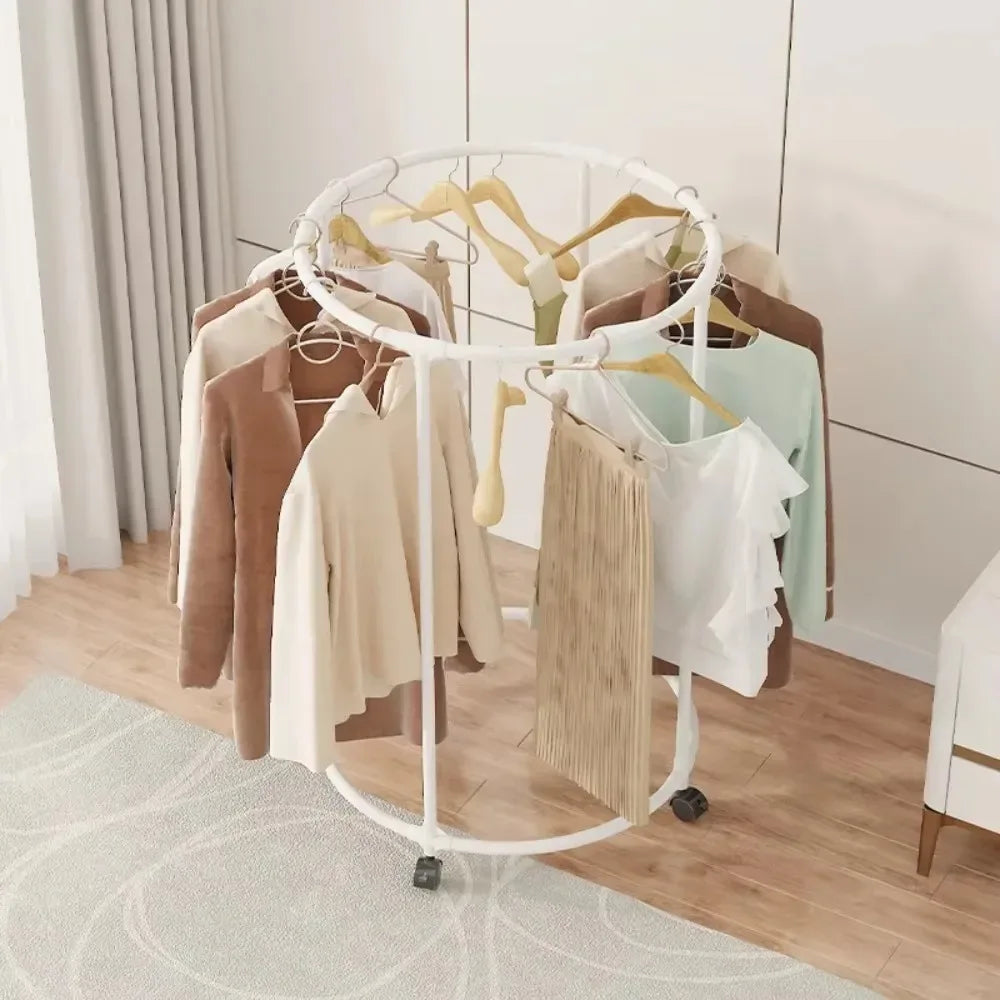Multi Functional Coat Hanger for Clothes - Rolling Living Room Organizer (Random colour)