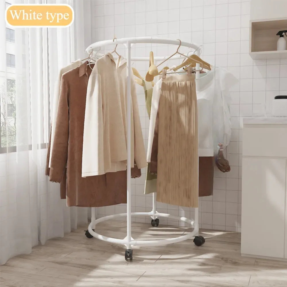 Multi Functional Coat Hanger for Clothes - Rolling Living Room Organizer (Random colour)