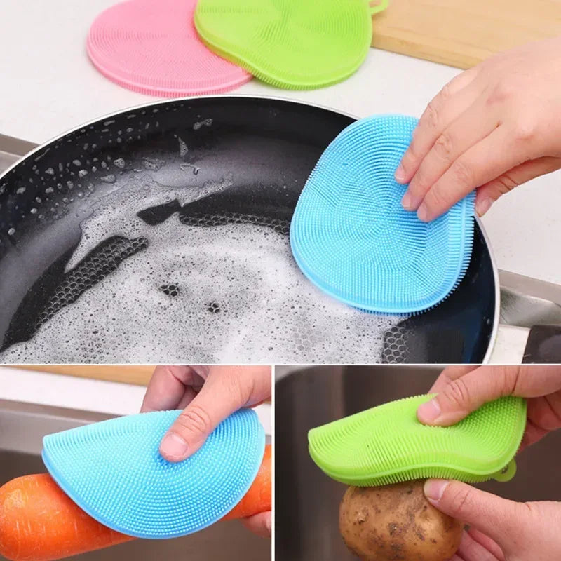 Pack of 4 Multi-Functional Kitchen Scrubber - Soft Silicone