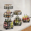 Multi-Layer Kitchen Storage Organizer - 3-Tier Rotating Rack