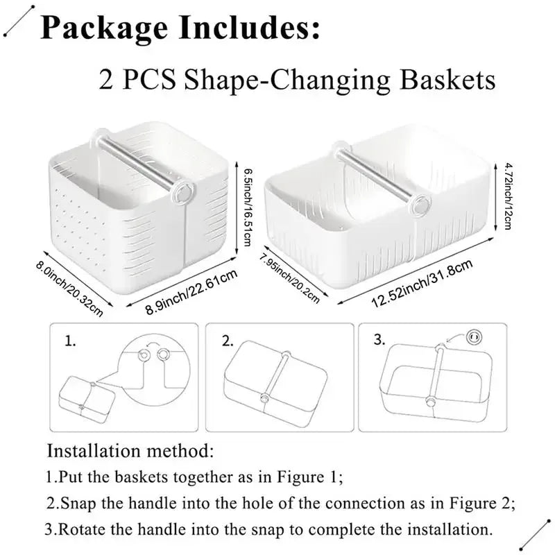 Multi-Purpose Bathroom Organizer Basket - Durable & Spacious