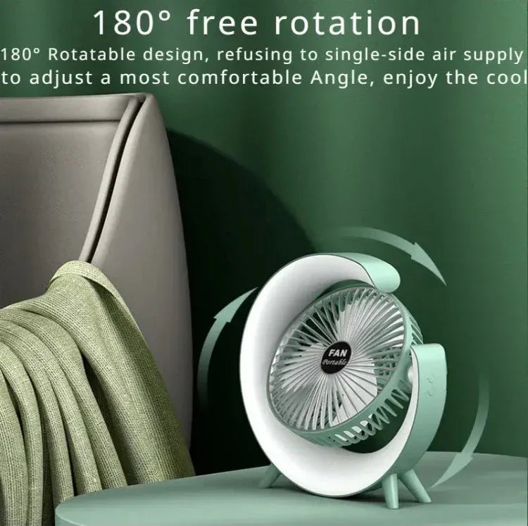 Multifunction Desktop Fan with LED Light
