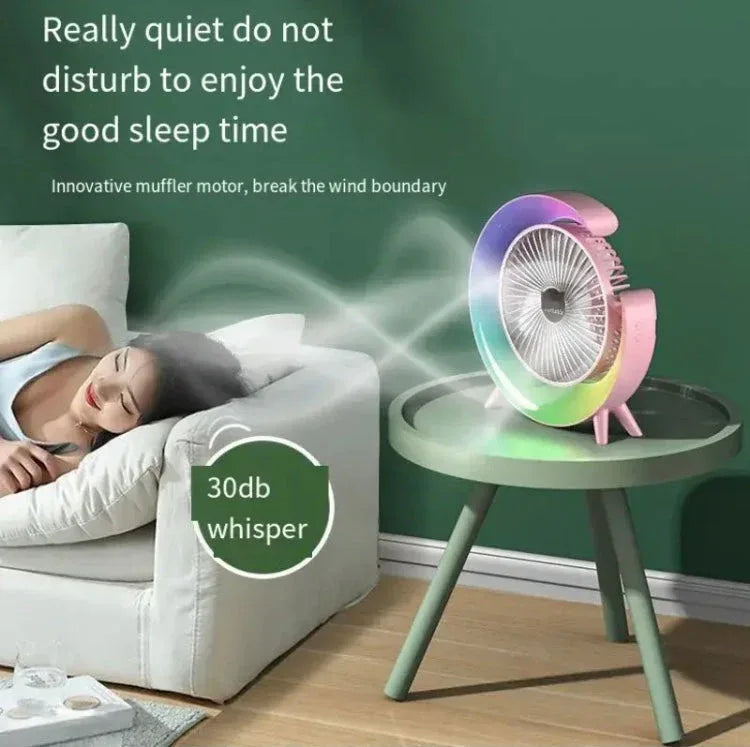 Multifunction Desktop Fan with LED Light
