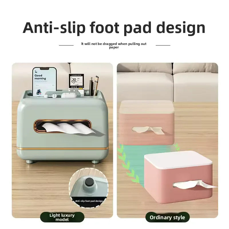 Multifunction Desktop Organizer with Tissue Holder