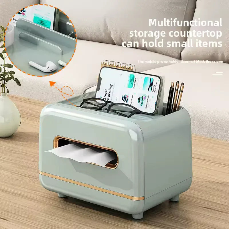 Multifunction Desktop Organizer with Tissue Holder
