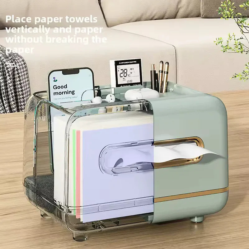 Multifunction Desktop Organizer with Tissue Holder