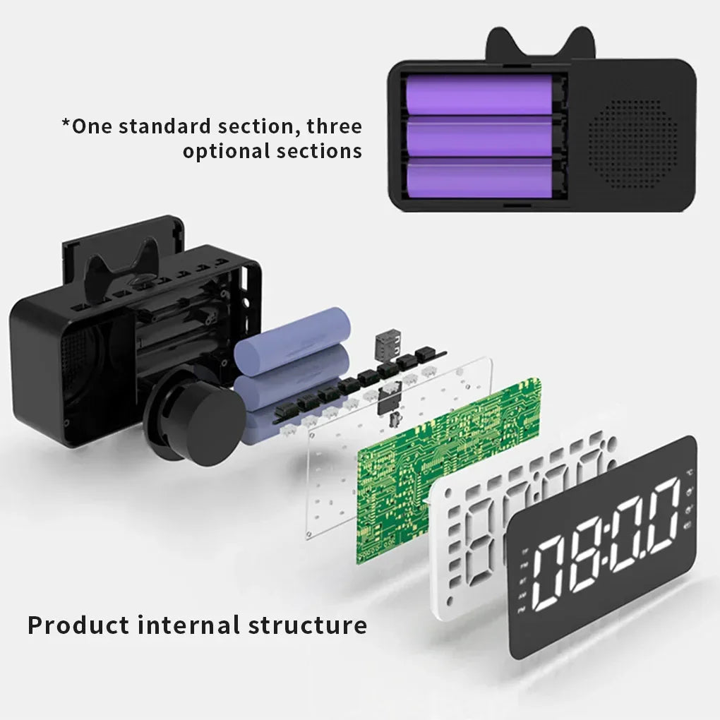 Multifunctional Alarm Clock with Temperature Display