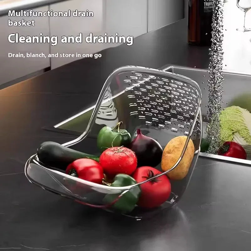 Portable Fruit Colander Drain Basket