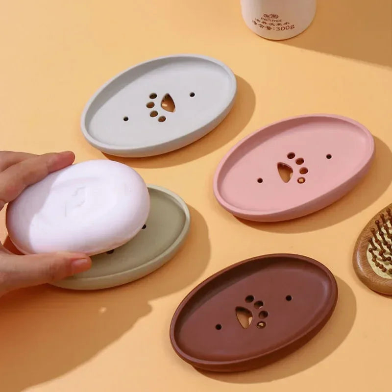 Multifunctional Silicone Soap Box with Brush