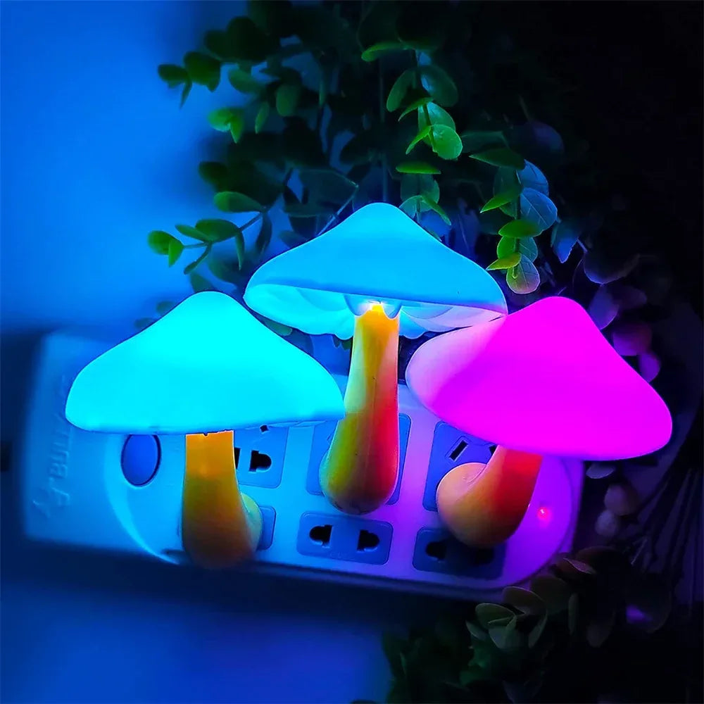 Mushroom LED Night Light with Color Changing Glow
