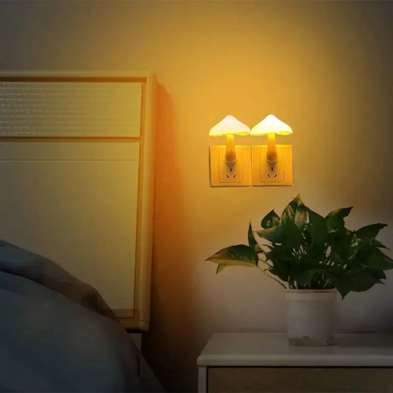 Mushroom Night Light Plug In - Warm Glow