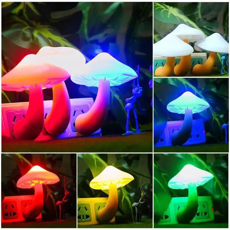 Mushroom Night Light Plug In - Warm Glow