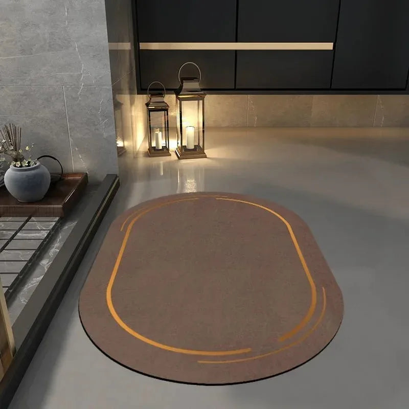 Non Slip Bathroom Mat with Modern Design (RANDOM COLOR)