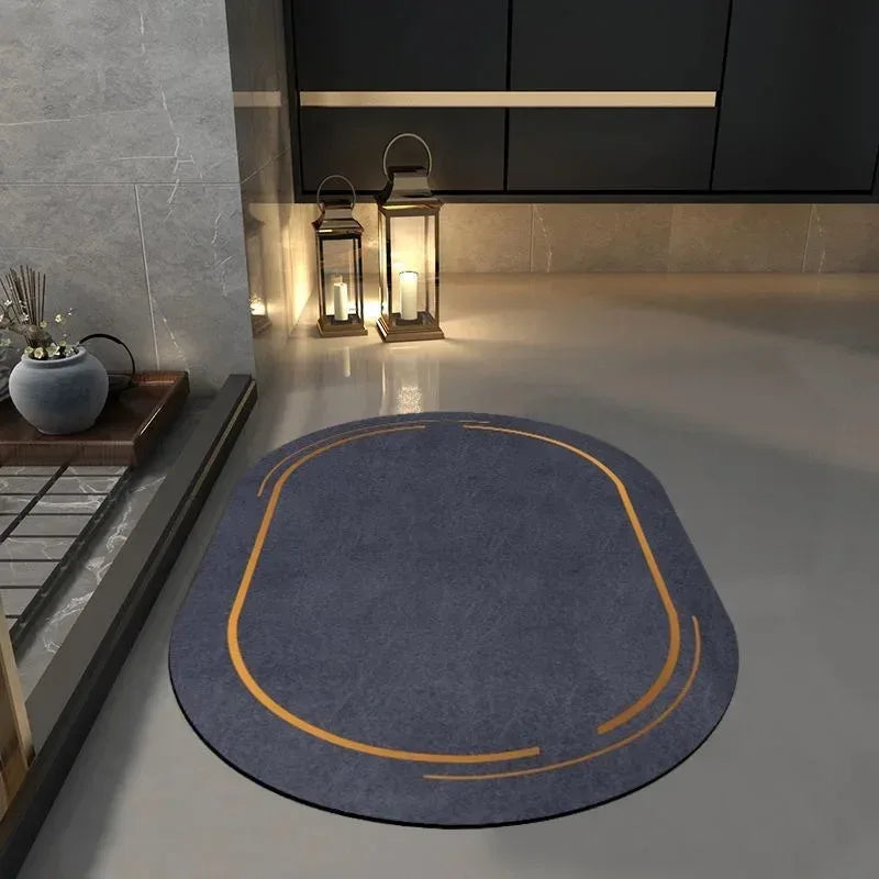 Non Slip Bathroom Mat with Modern Design (RANDOM COLOR)