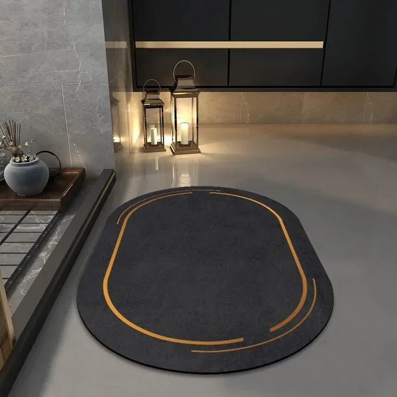 Non Slip Bathroom Mat with Modern Design (RANDOM COLOR)