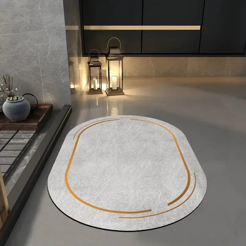 Non Slip Bathroom Mat with Modern Design (RANDOM COLOR)