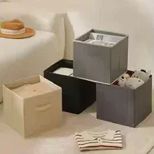 Non-Woven Storage Basket with Handle - Durable & Foldable