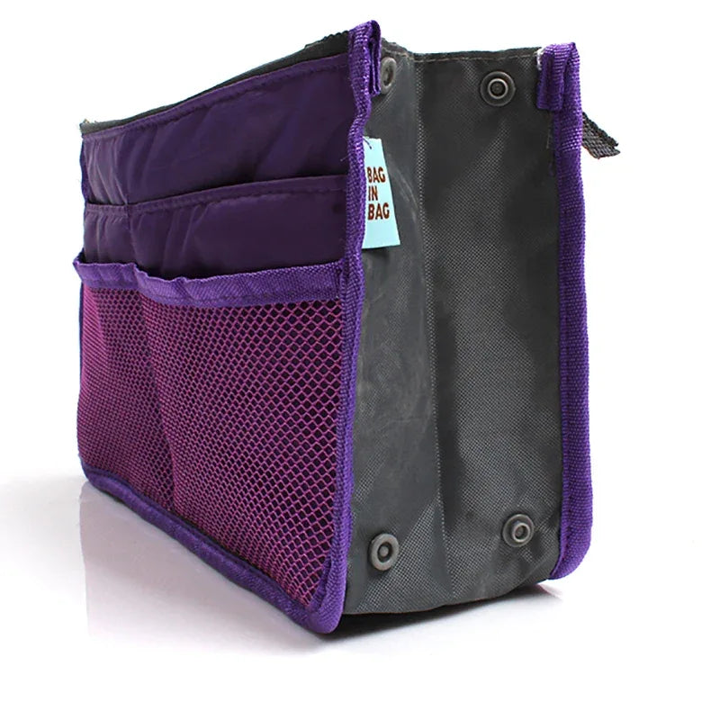 Nylon Handbag Organizer Insert with Multiple Pockets