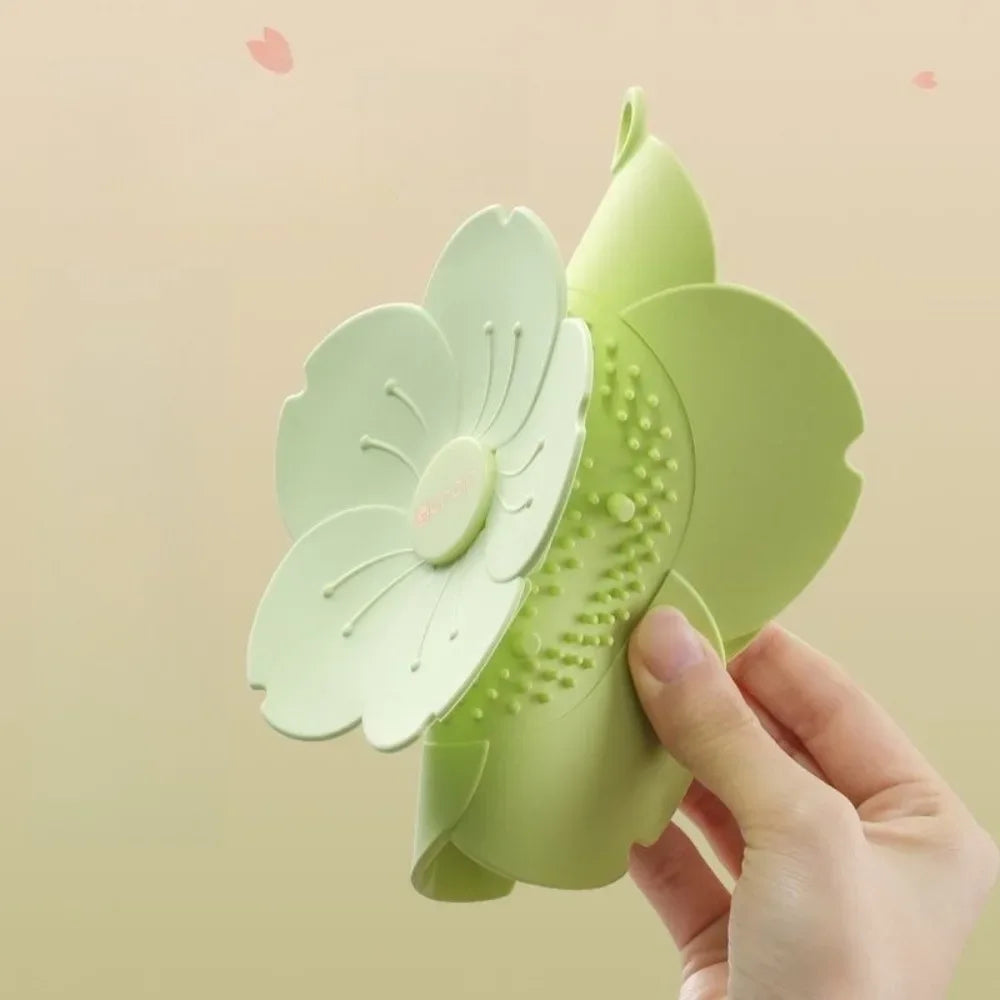 Silicone Drain Cover for Bathroom - Flower Design