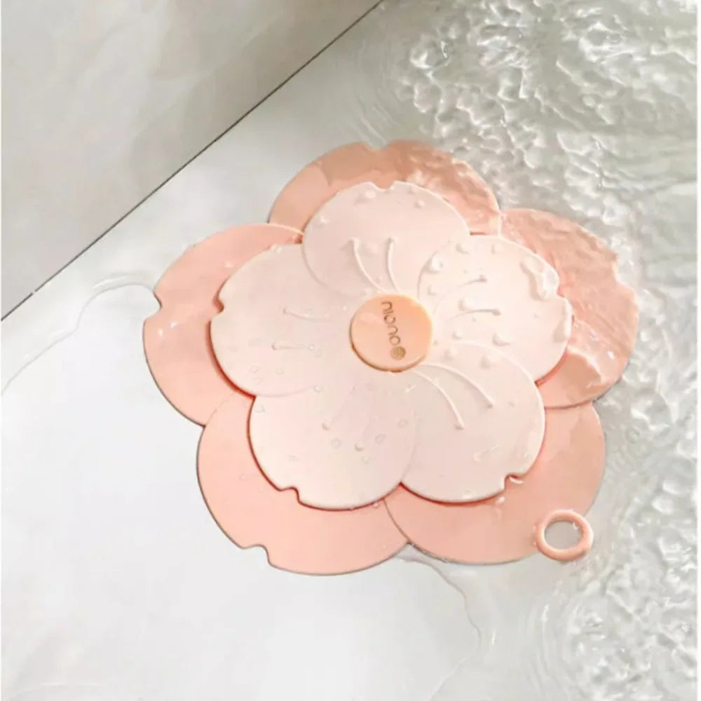 Silicone Drain Cover for Bathroom - Flower Design