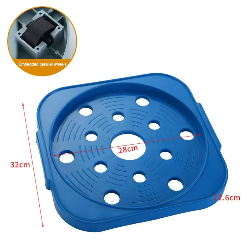 Outdoor Indoor Rolling Flower Pot Tray Stand