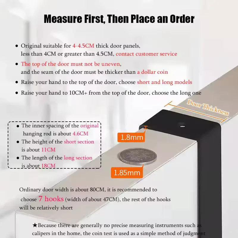 Over The Door Hanger Rack with 6 Hooks