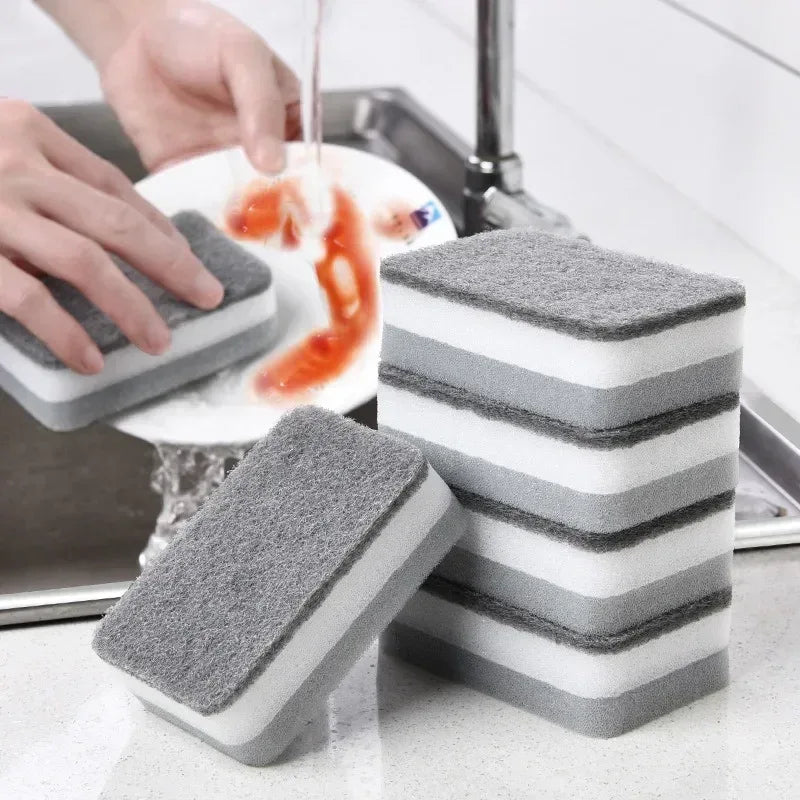 Pack of 3 Double-Sided Kitchen Sponge Set