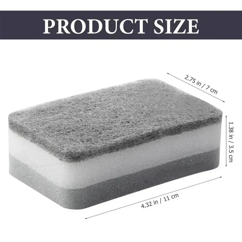 Pack of 3 Double-Sided Kitchen Sponge Set
