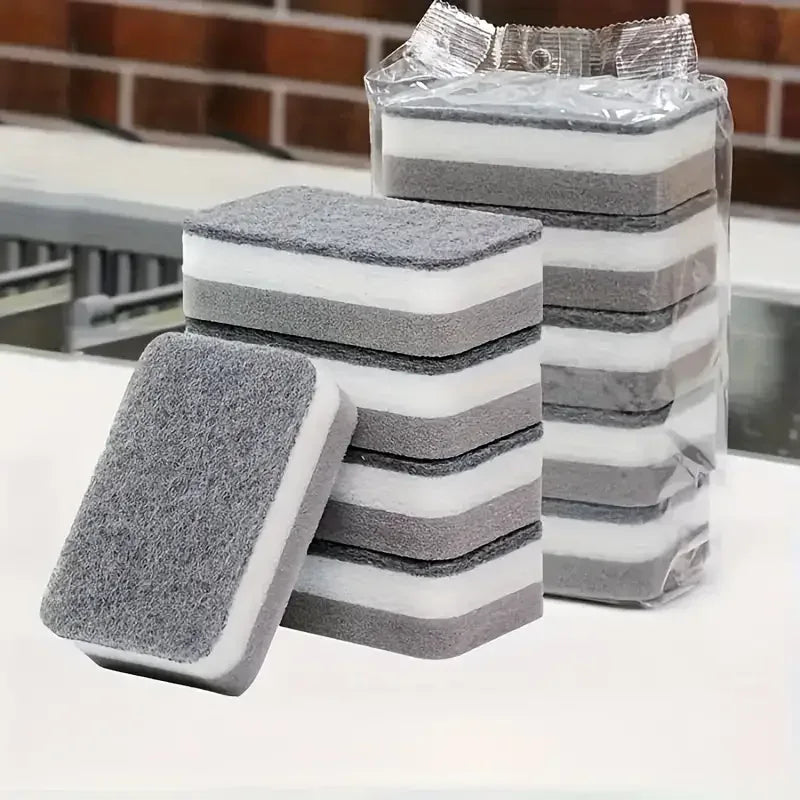 Pack of 3 Double-Sided Kitchen Sponge Set
