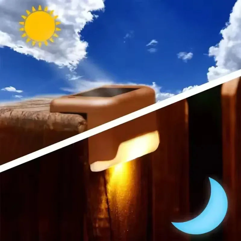 Pack of 4 Solar LED Staircase Lights Outdoor