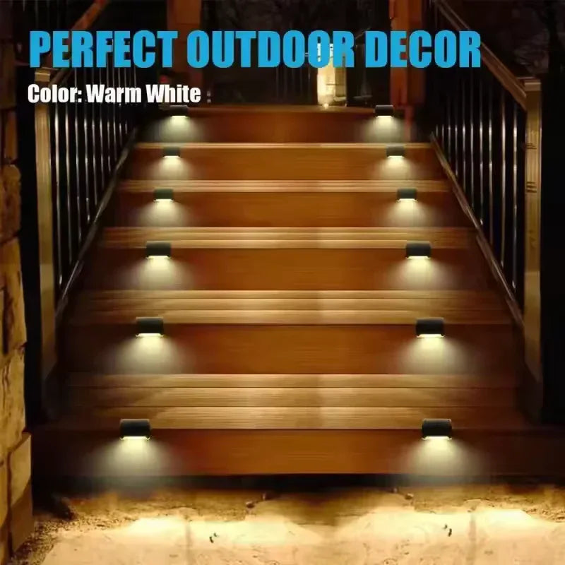 Pack of 4 Solar LED Staircase Lights Outdoor