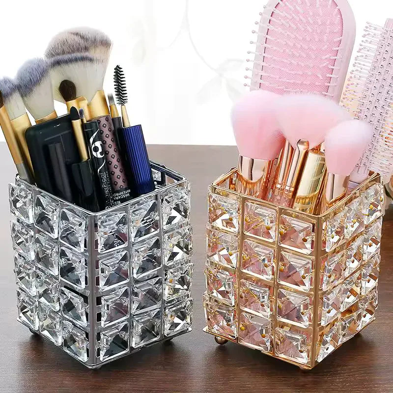Crystal Makeup Brush Holder Candle Holder