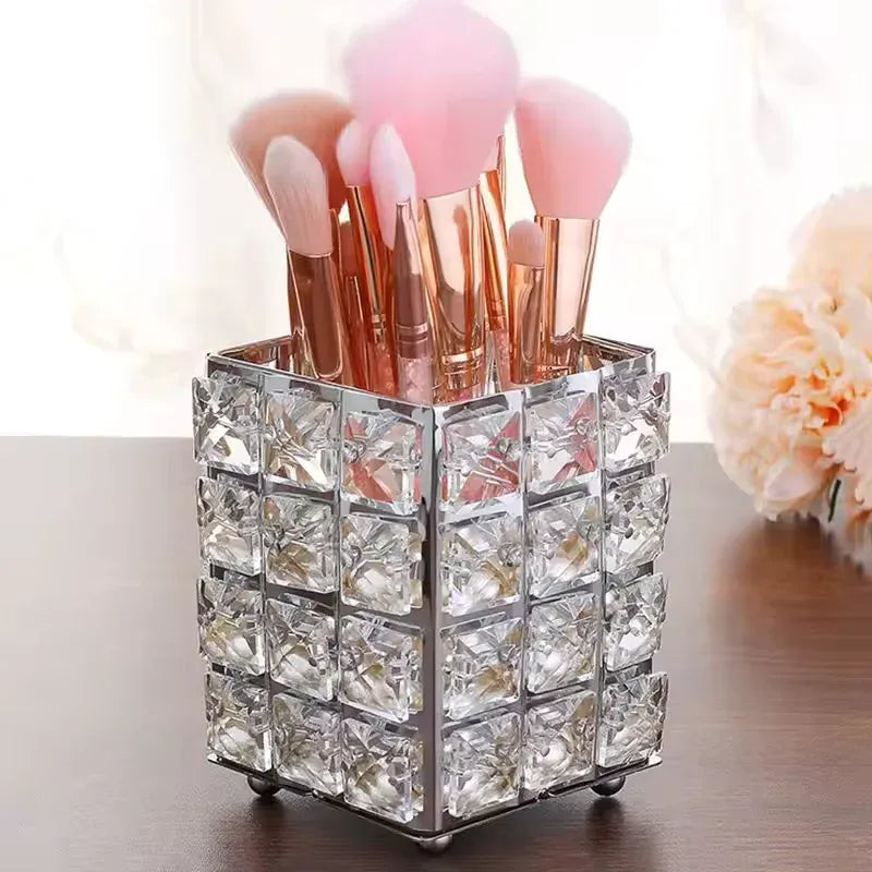 Crystal Makeup Brush Holder Candle Holder