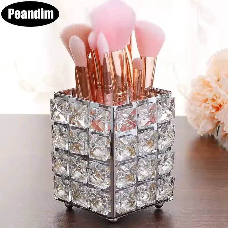 Crystal Makeup Brush Holder Candle Holder